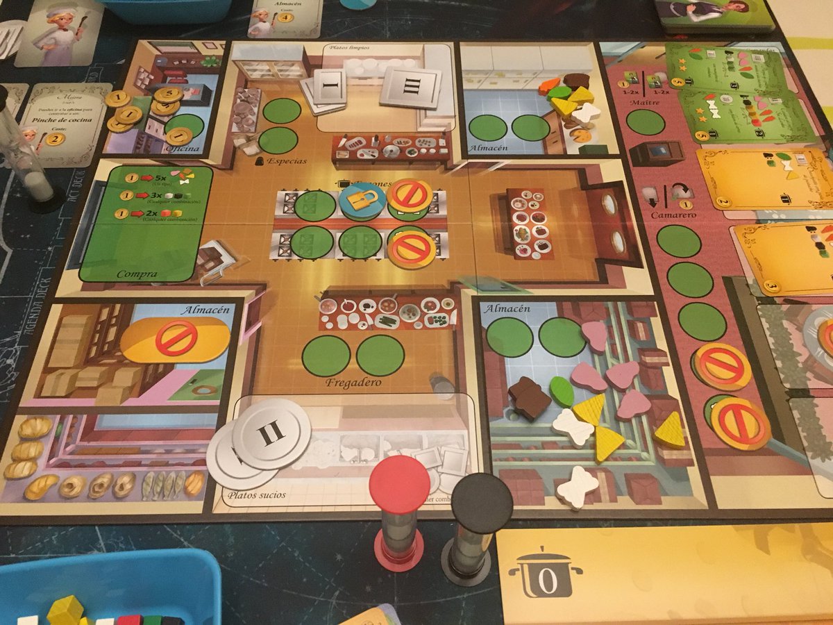 MeepleChef's tweet image. Muy divertido este #Kitchenrush de @ArtipiaGames. De momento ni reputación ni victoria, hemos encontrados más sal en los platos que hierbas... @b1x1n. Tendremos que mejorar 🤣