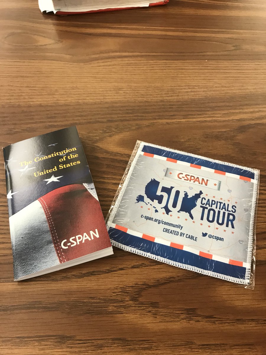 ForOwca's tweet photo. Thanks so much @cspan for the tour of the C-Span bus! Great learning experience! #cspan #voteowca #education #democrat #progressive https://t.co/htTZrlef78