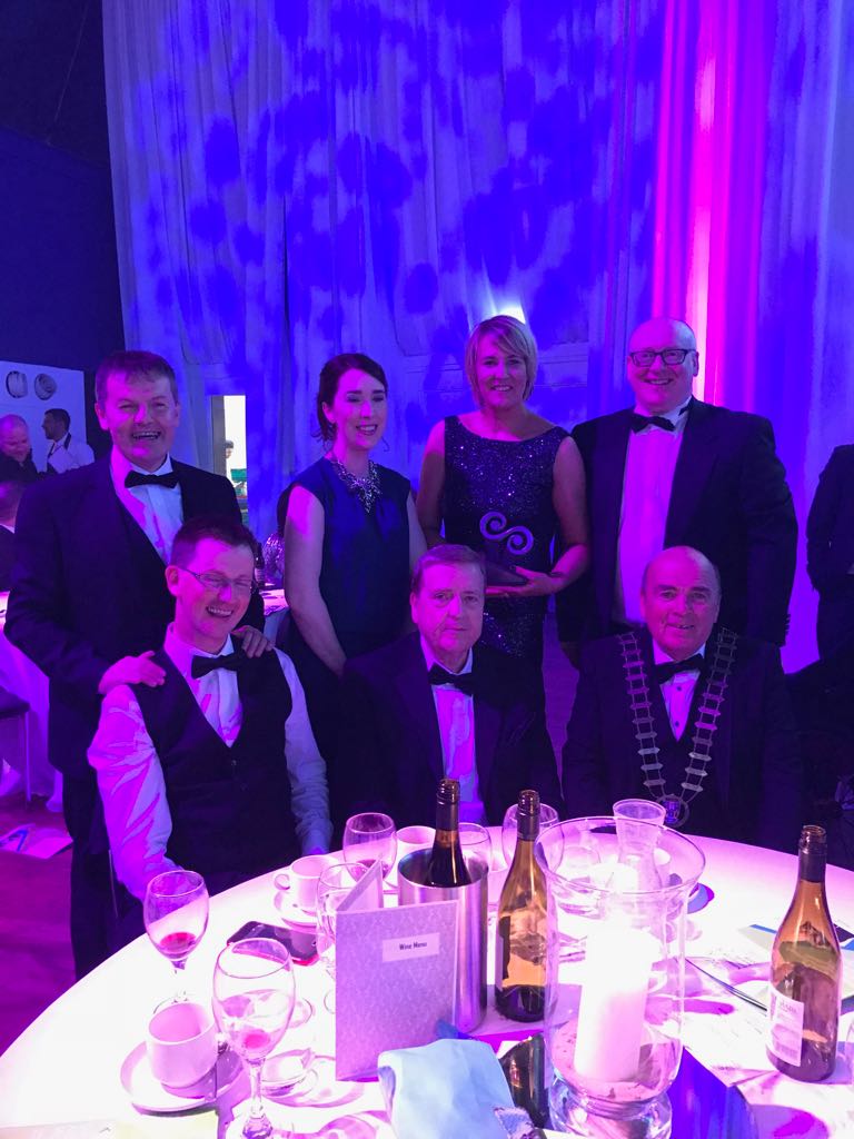 Great celebrations for #TeamClare at the #NEAwards tonight. Well deserved @Gettheshifts on winning Best Start Up Business Award 👍