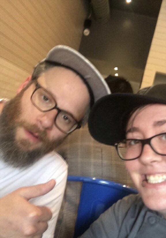 Gotta love it when <a href="/Sethrogen/">Seth Rogen</a> stops in for some #fishandchips !! You got a lot of fans here! #preacher burger coming soon next door <a href="/hambrgr/">HAMBRGR</a> ?
