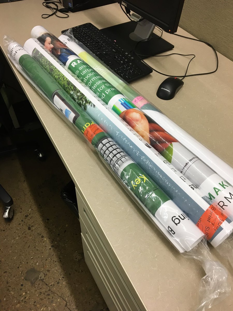 uaxMACT's tweet image. Looks like some posters were delivered for Friday’s #mact Research Symposium #mact2017 #mact2018