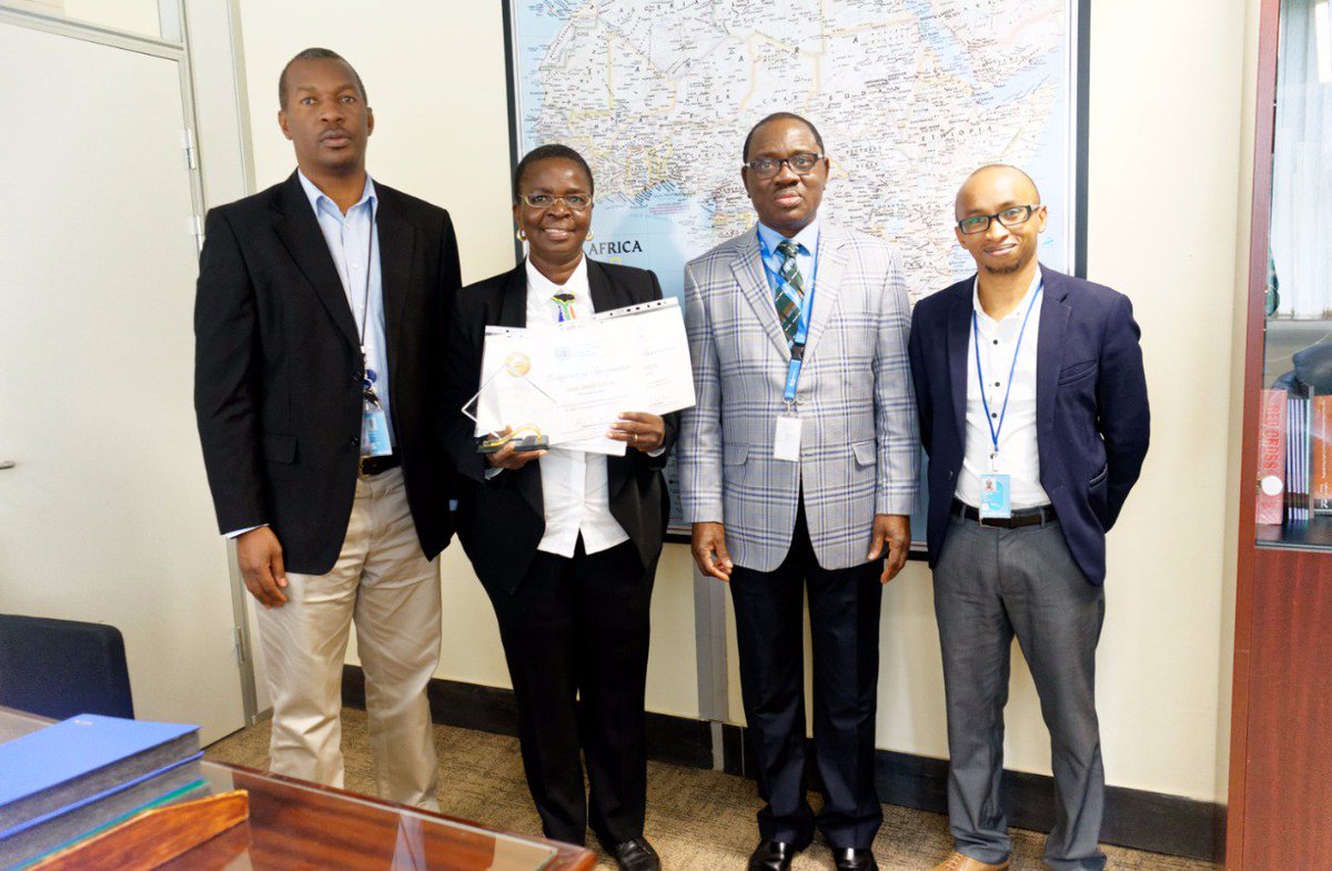 Kjulybiao's tweet photo. "The reward of a thing well done is to have done it" Ralph Waldo Emerson.
For 3 consecutive years UN Environment has received 3 golden &amp; 2 bronze awards for Quality and Assurance Support on the UN Development Assistant Framework.@UNEnvironment @r_undgesa https://t.co/A8wbU1fCES