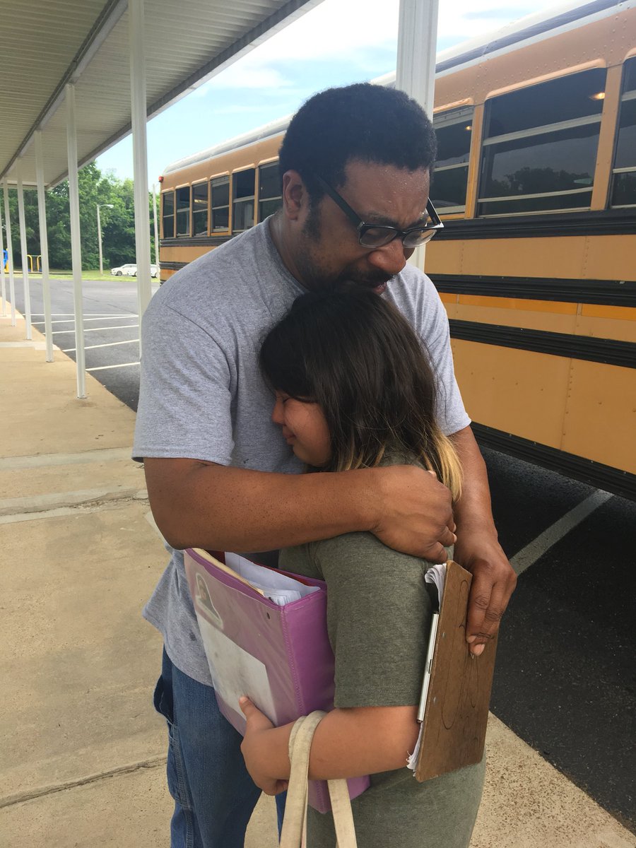 EaglesSouthwest's tweet photo. A tearful goodbye of Matilda’s last day of Elementary School @suptking https://t.co/FCETfh8FJv
