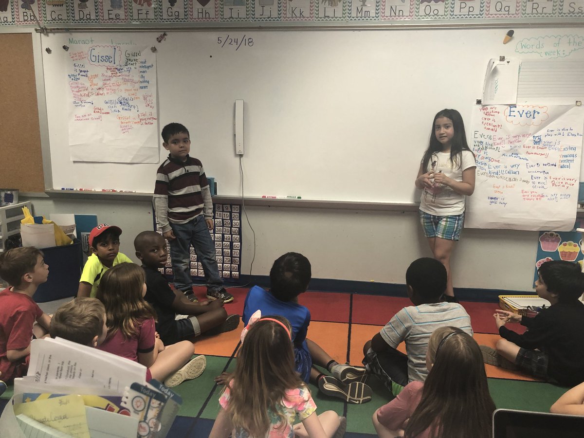 jenny_krush's tweet photo. Learning Spanish words with our students is the day! Fun way to learn the days of the week in another language! Ever was honored with nice, and Gissel is kind. @Hillcrest_BCPS https://t.co/ROEN8clunG