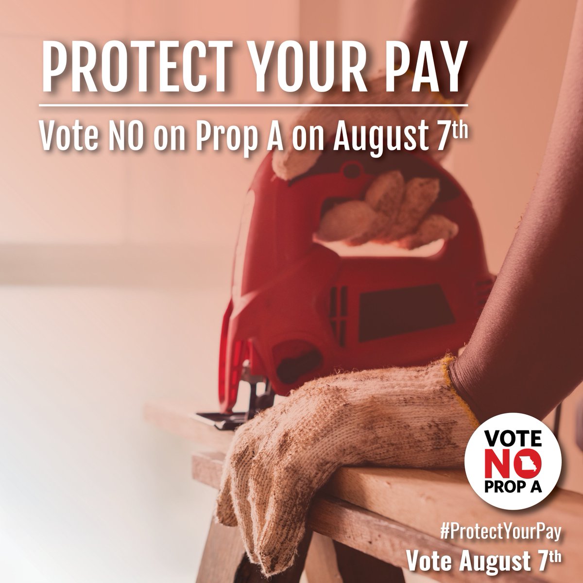 WeAreMOWorkers's tweet image. On August 7th, we have the opportunity to protect our pay from greedy billionaires. We must unite together. Republican, Democrat and Independents ALL know that Prop A is WRONG for Missouri! #VoteNoOnPropA votenoonpropa.org/support/