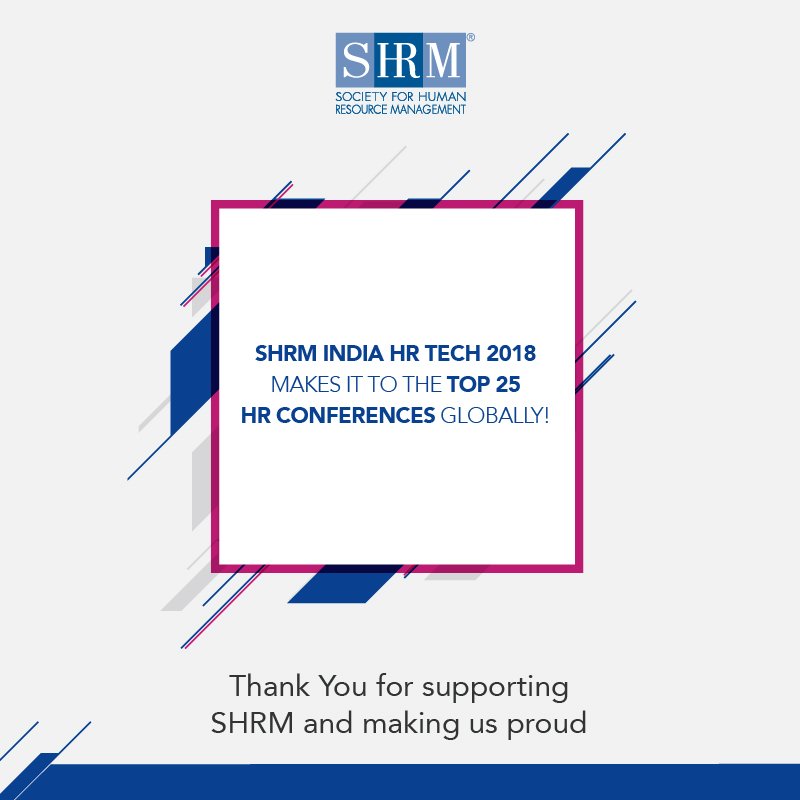 SHRMindia's tweet photo. We're thrilled at this amazing achievement! And if you missed the last conference, stay tuned for the #SHRMiAC18 this October. https://t.co/qbTKGQtEGm