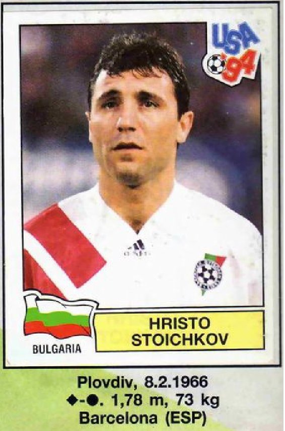 Verminosos's tweet photo. Faltam 21 dias para a Copa do Mundo. #CarasDaCopa #Stoichkov #Bulgária #Copade1994 #figurinhas #album #Panini https://t.co/LlvyJIbvas