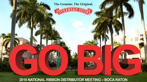 Overhead_Door's tweet photo. We're one week away from our 2018 National Ribbon Distributor Meeting in #BocaRaton! We have been making BIG investments in the #OverheadDoor™ Brand. We're excited to celebrate and discuss what's coming up next! #NRDM2018 https://t.co/Bk2QSGVZl8 https://t.co/HZker01E1H