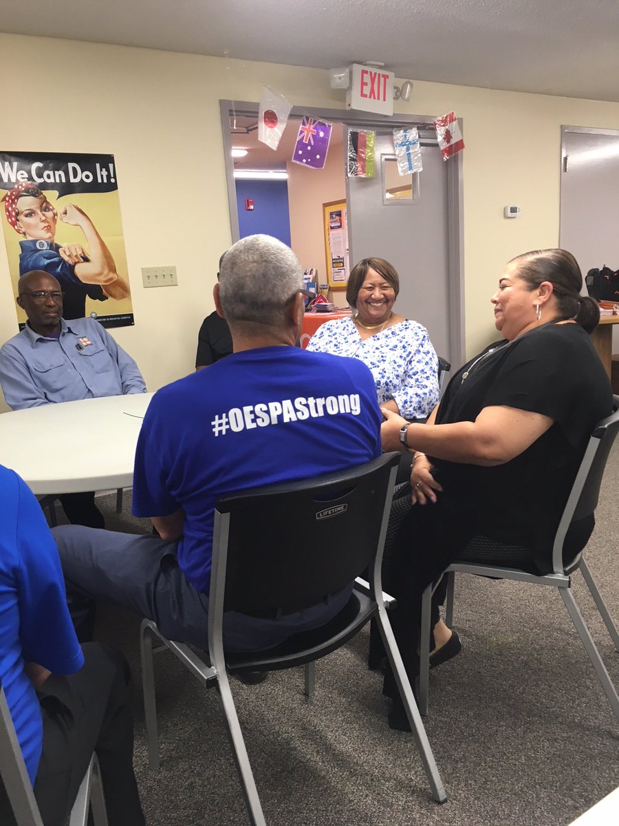AFTunion's tweet photo. .@LorrettaJohnson shared her personal story of starting as a Para and the need for respect between paras, teachers and administrators. #OESPAStrong https://t.co/EMsMZkoQw4