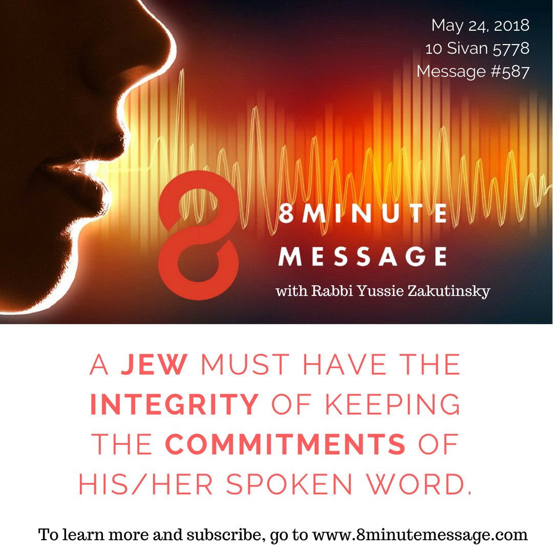 8minutemessage's tweet photo. https://t.co/lv6C2ePPdv #8minutemessage #RabbiYussieZakutinsky #Torah #Torahwisdom #Jewishinspiration #Yourwordisyourbond #Integrity #Chassidus https://t.co/HjkREXHIFL