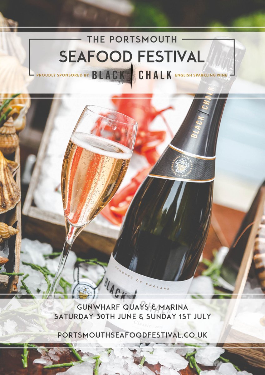 PortSeafoodFest's tweet photo. and for the lovers of English Sparkling Wine ... we are delighted and excited to have @BlackChalkWine as our Headline Sponsors. Check out @BlackChalkWine in our Main Arena @GunwharfQuays 

Sat 30th June &amp; Sun 1st July 2018. for #wine #seafood #sunshine https://t.co/JaAQXpk5nL