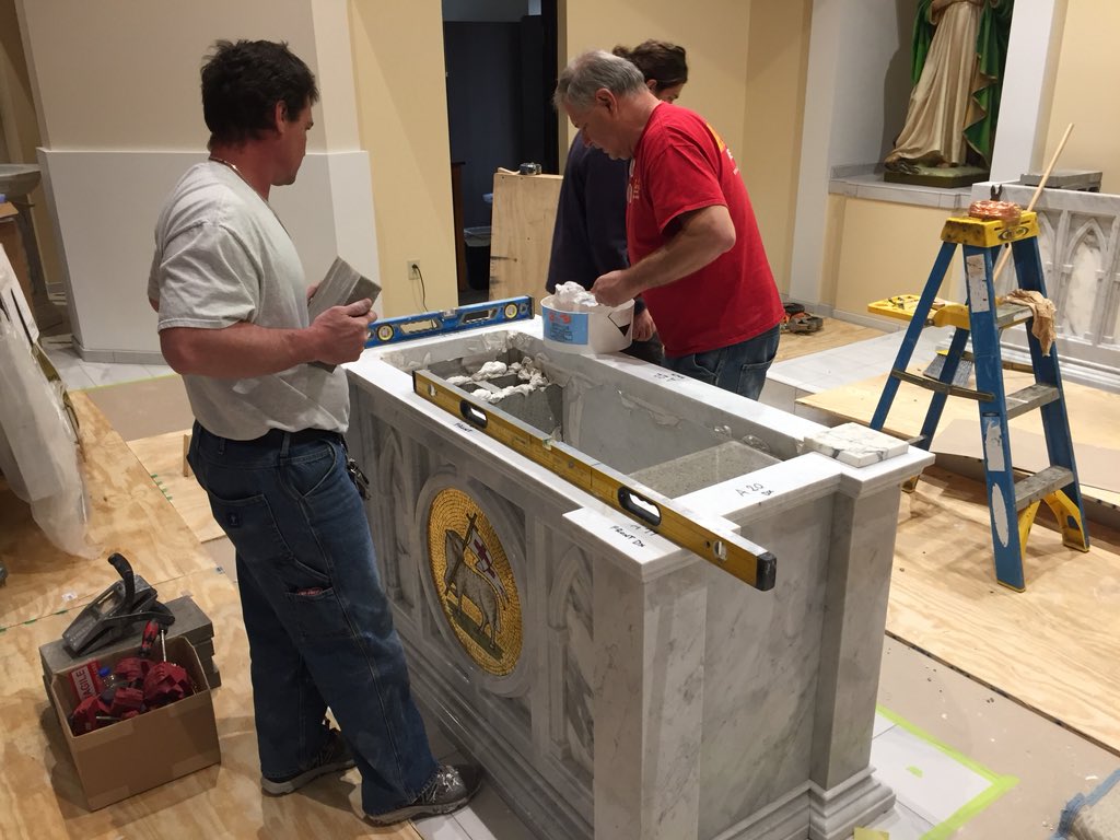 Check out how we execute this super cool process!                                 henningersinc.blogspot.com/2018/05/marble…        #henningers #catholic #churchservices                           handcarvedinitaly.com