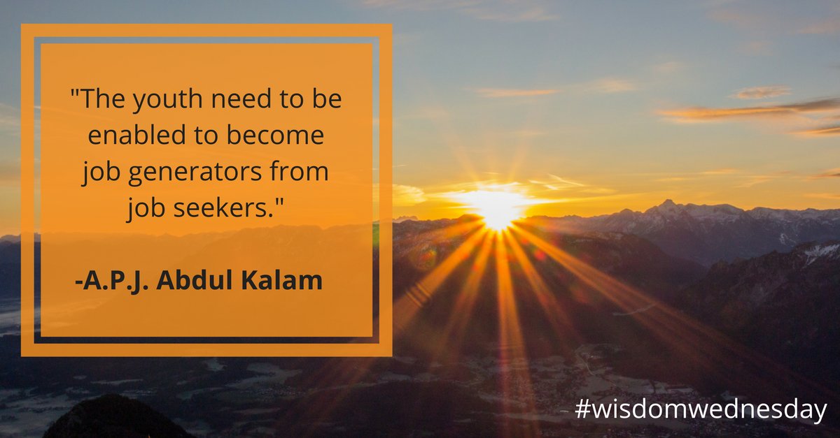PFS_ItsTime's tweet image. 💡 Wisdom Wednesday Quote 💡 "The youth need to be enabled to become job generators from job seekers." -A.P.J. Abdul Kalam  #wisdomwednesday #wednesdaywisdom #wisdomwed