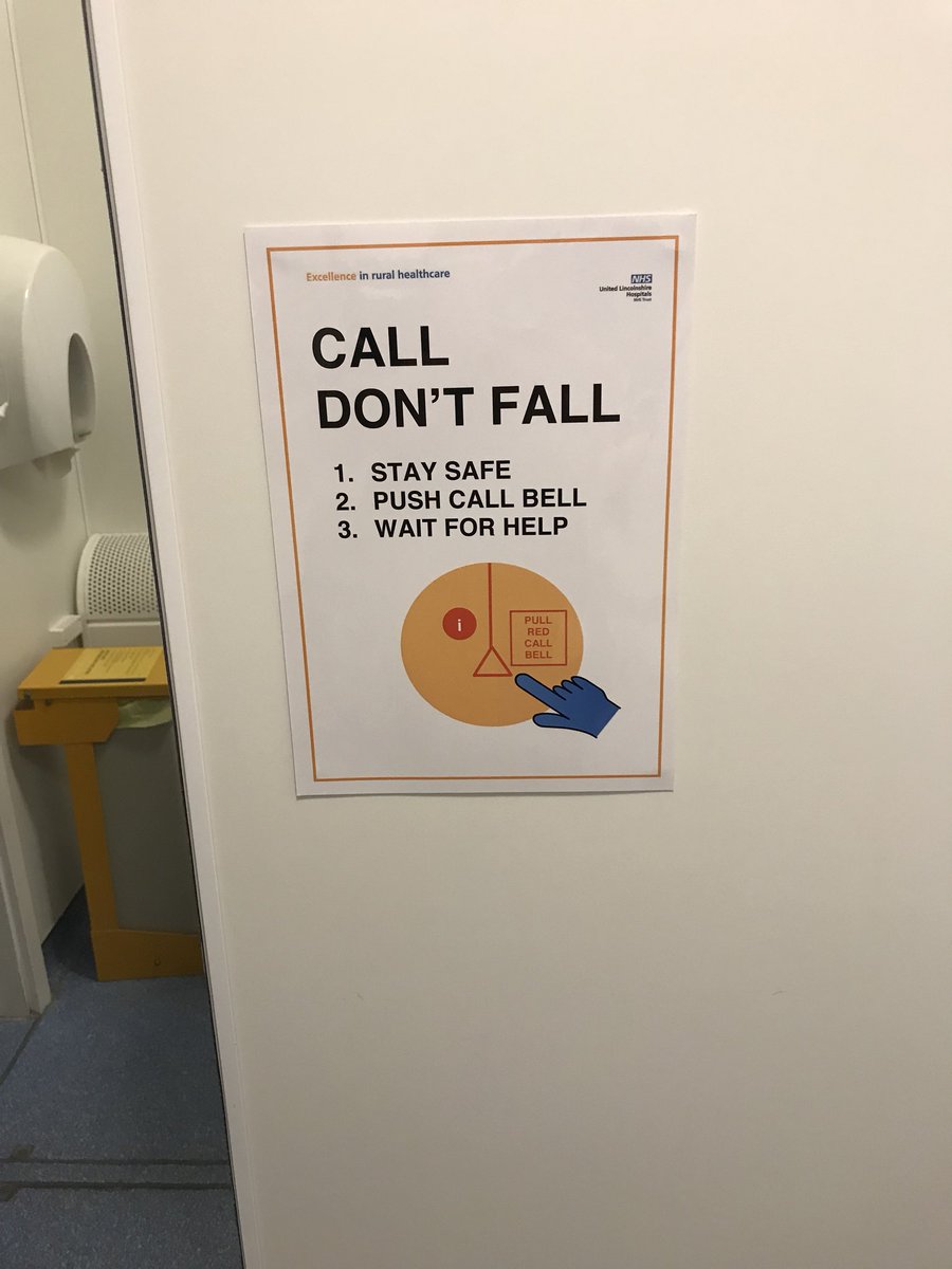 Call Don’t Fall posters up in our patients toilets and on the ward # ...