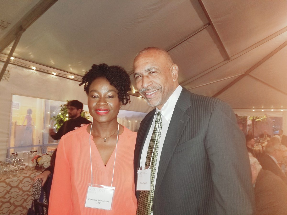 BabioNikia's tweet photo. It was such an honor to meet my favorite author @PedroANoguera at the Wheelock College Pre-commencement ceremony. His work has paved the way for my research. @WheelockCollege https://t.co/4yynndUa5W
