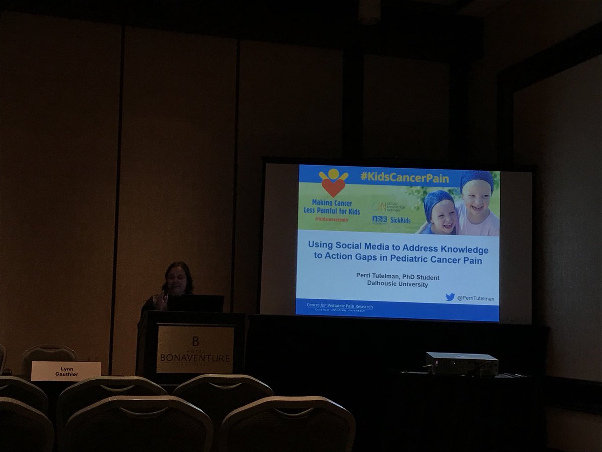 KristenSHiggins's tweet photo. Great talk on #KidsCancerPain by @PerriTutelman! #Canadianpain18 https://t.co/hbf5Z8GDXW