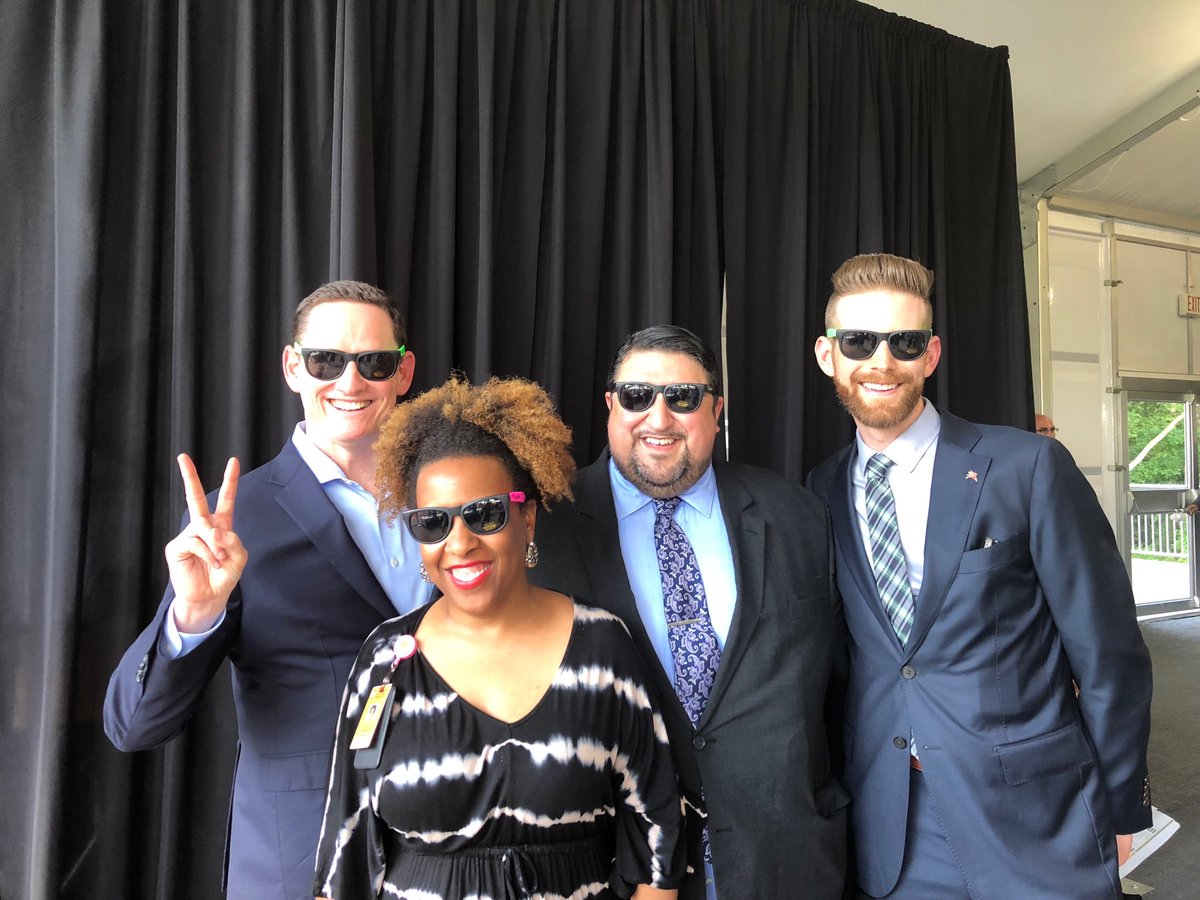 JudgeClayJ's tweet photo. .@GrowSouth @Mike_Rawlings 👍stopping by to say hello and pick up these great shades😎 Tonight, at the MUDHEN in Farmers Market @BetoORourke @lupevaldez and many more will join me for a fun #cometogetherforchange unity party. Hope to see you there. https://t.co/hsCER2B9lr