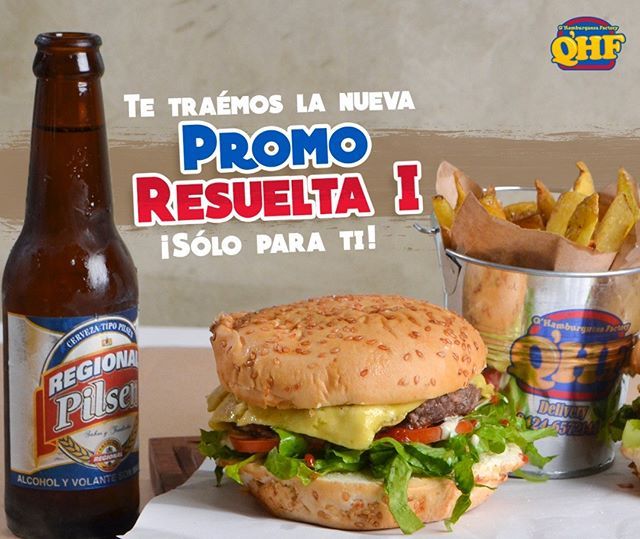 qhfactory's tweet photo. La Promo Resuelta I espera por ti en la fábrica, por tan solo 1.800.000 Bsf. 💥😎 ¡Ven y visitanos!
.
Precio válido para el día publicado.
. 
#Burgers #qhflovers #qhfans #Qhfadictos #qhfexpress #hamburguer #foodporn #Promo #Promocion #maracaibo https://t.co/FJf76fa0BG https://t.co/n4bjkLvv3z