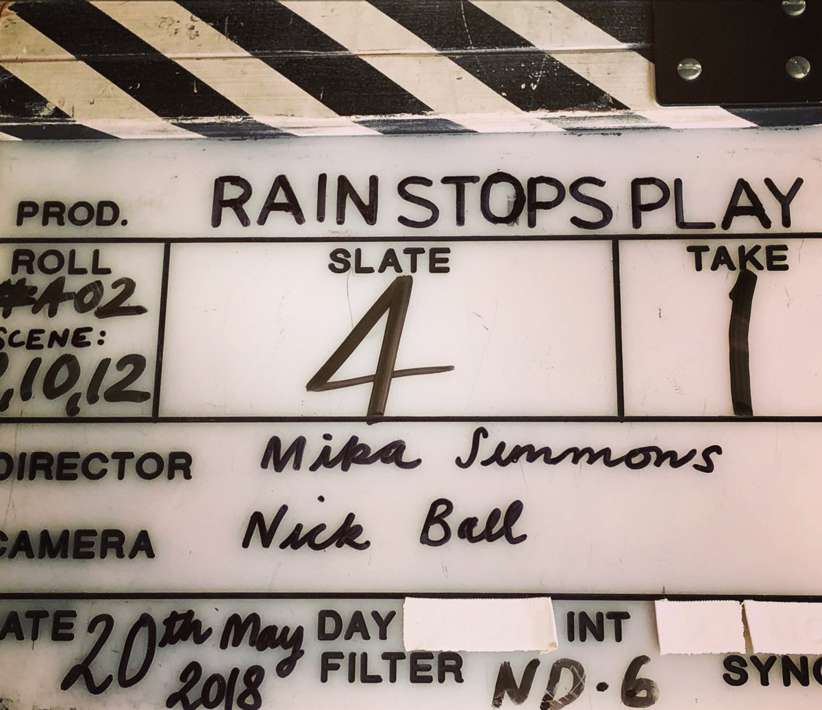 MissMikaSimmons's tweet image. DAY 1 #RainStopsPlay @TaraXFitzGerald @joemcg12 @ImmyWaterhouse @sharonmaughan 🙌 #FemaleFilmakers #WomenInFilm #FemaleDirectors #InclusionRider #timesup