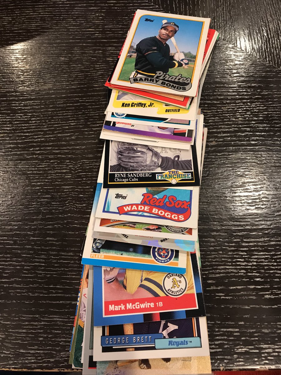 MLBRandomStats's tweet photo. Once I hit 15,000 followers, I’ll mail this stack of 50 baseball cards to a random person who RETWEETS this tweet and FOLLOWS me (@MLBRandomStats). 
Good luck! https://t.co/Mdu8KG8Ckj