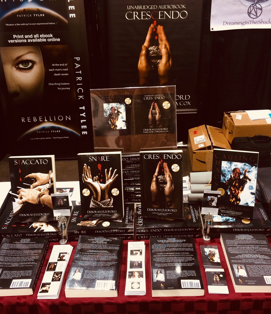djledford's tweet photo. Ready to rock #phoenixcomicfest. You can find me LL#1211 #books #audiobooks #free stuff too. Come say hey! https://t.co/ixLXQ8S4uk