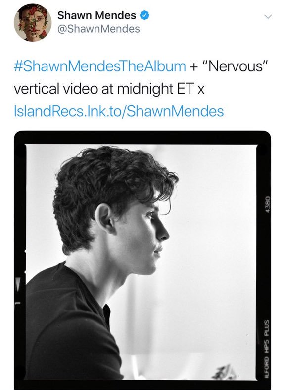 ShawnMendessArg's tweet photo. Shawn twitteó y borró esto 👀
Al parecer a las 00:00 también va a salir el video de Nervous https://t.co/12RFZMj6Vt