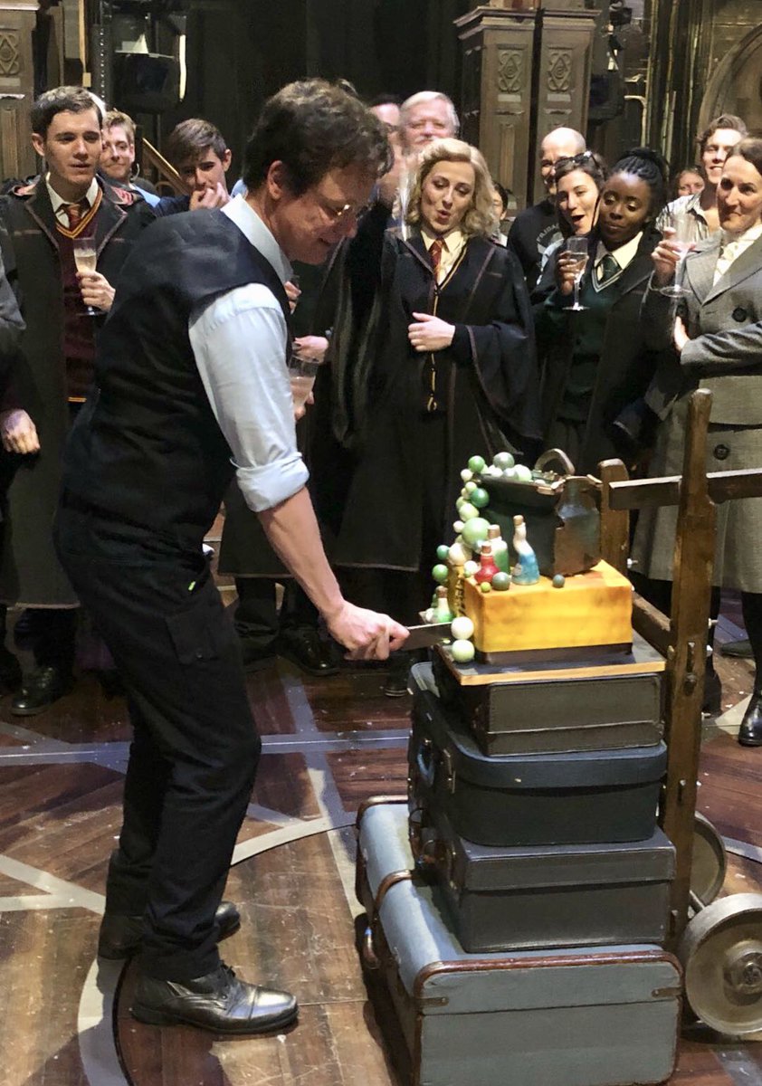 CursedChildLDN's tweet photo. We’re “bubbling over” with pride for the first performances with our Year Three #CursedChild West End Company! The best way to celebrate? Cake! https://t.co/oul30NMxCy