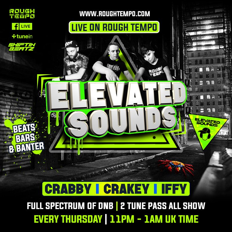 RoughTempo's tweet photo. CRABBY / CRAKEY / IFFY - Live Now!
On Facebook Live via https://t.co/hEHNUUXDHG
(Please Share!) 
#dnb #drumandbass #rtdnb #rtr #jungle #roughtempo #onlineradio #radio #livestream #crabby #crakey #iffy https://t.co/LUZVG3BwR1