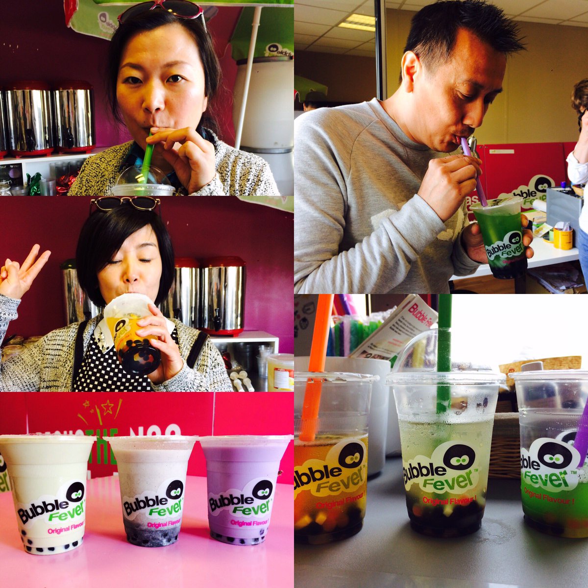 bubble_fever's tweet photo. Journée formation intense pour nos nouveaux ambassadeurs professionnels de la restauration ! Au taquet pour lancer leur activité #bubbletea #partagedeconnaissances #bubblefever #formation #professional #bubblelovers #passion #boba #bobatea #latte #taro #matcha #sesame https://t.co/9V3tBX6BHE