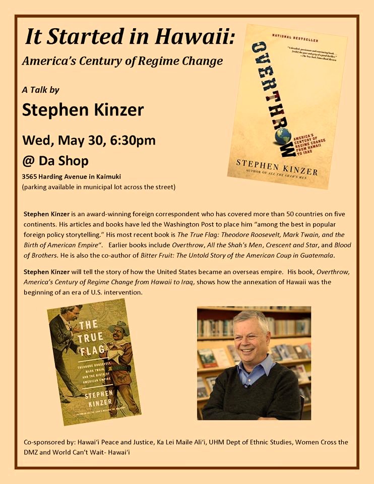 FreeHawaii's tweet photo. DONʻT MISS THIS NEXT WEDNESDAY, MAY 30TH IN HONOLULU - https://t.co/uORTNegsRw #FreeHawaii #HawaiianKingdom #StephenKinzer #IllegalOverthrow #GoHawaii #LetHawaiiHappen https://t.co/HW7RJDV6xj