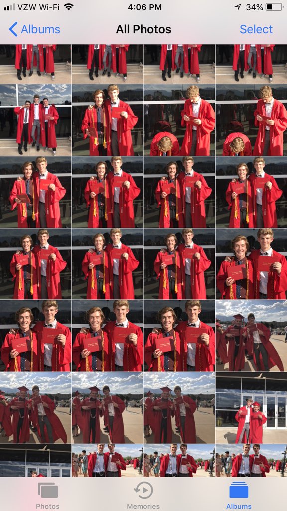 _judahvoss_'s tweet photo. camera roll after graduation lookin like the red sea #gradprobs https://t.co/cadzBmCcDU