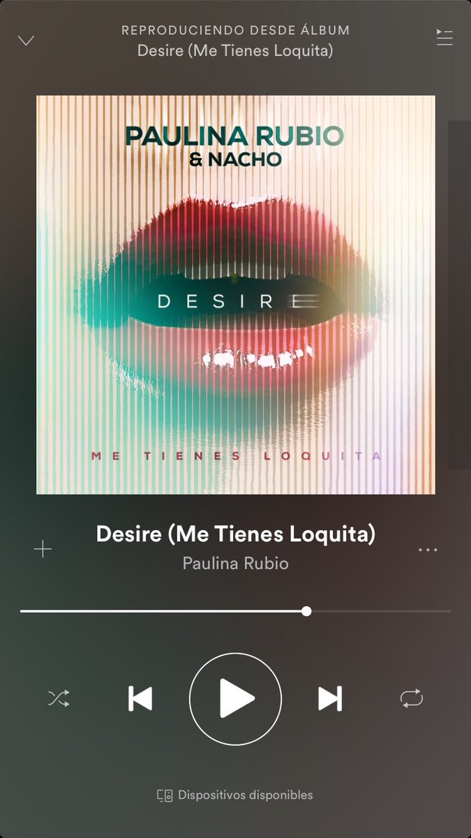Ricky_OnlineR's tweet photo. @paurubio En #España ya disfrutamos #Derire #MeTienesLoquita Olé mi chica Dorada!!! Súper canción gracias y gracias por tener de vuelta de donde nunca te fuiste 🙌🏻🎧❤️ https://t.co/yV7u1DDt3F