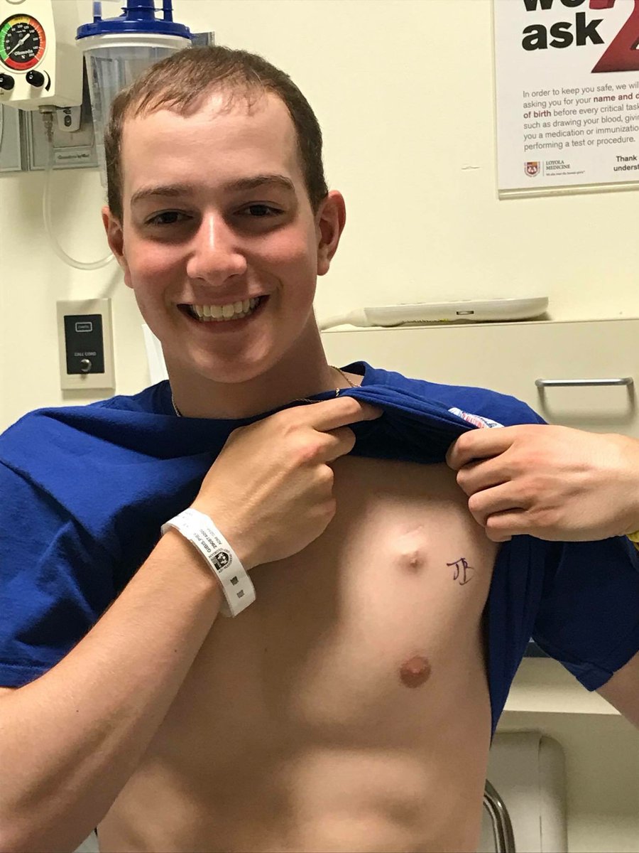 PiersonGibis's tweet photo. Today is the start of a new chapter in my life. My port coming out means that I won and the cancer in my body lost. My goal for the past two years was to survive. Now I can finally move on with my life with a new goal to become the best baseball player I can be. 🎗⚾️ https://t.co/9yArts4xiD
