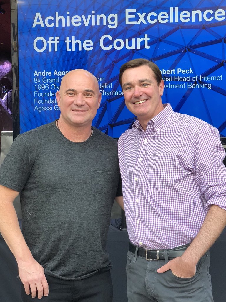 bpeck's tweet photo. So amazing meeting one of the GOATs, Andre Agassi. One of the most inspirational and authentic people i’ve ever met @AndreAgassi https://t.co/kGZv1nhOIU