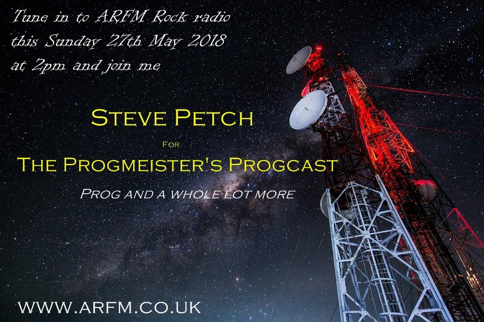 TheProgmeister's tweet photo. #Prog and a whole lot more this Sunday on #ARFM Rock Radio at 2pm till 4pm. Join me Steve Petch #TheProgmeister for classic sound from tangerine Dream to new music from #LauraMeade and #AdamHolzman + a competition too. please retweet. https://t.co/wiZeqQ2N8v