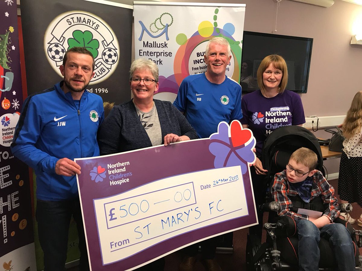 Delighted to be able to present <a href="/nichildrenshosp/">Northern Ireland Children’s Hospice</a> with this cheque tonight raised at the recent #V36 Cup Tournament #charitypartner thanks to everyone who contributed to this amazing amount raised!