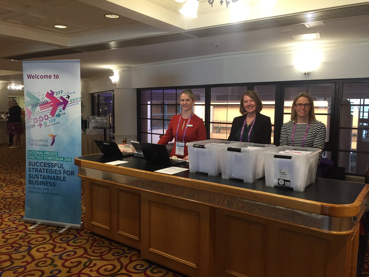 otaust's tweet photo. Good morning! It’s day 1 of the National Private Practice Symposium, and Rachel a Norris, OTA CEO, is set to launch this year’s symposium at 8:30 in ballroom 3 & 4. #privatepractice2018 https://t.co/hFiFVHymvu