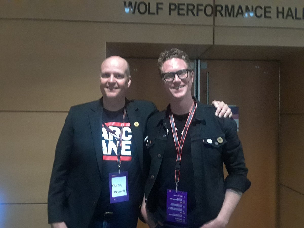 TheLondonBeat's tweet image. Great meeting Greg and Matt from title sponsors @arcanebrand at @explodeconf today. #ExplodeConf18