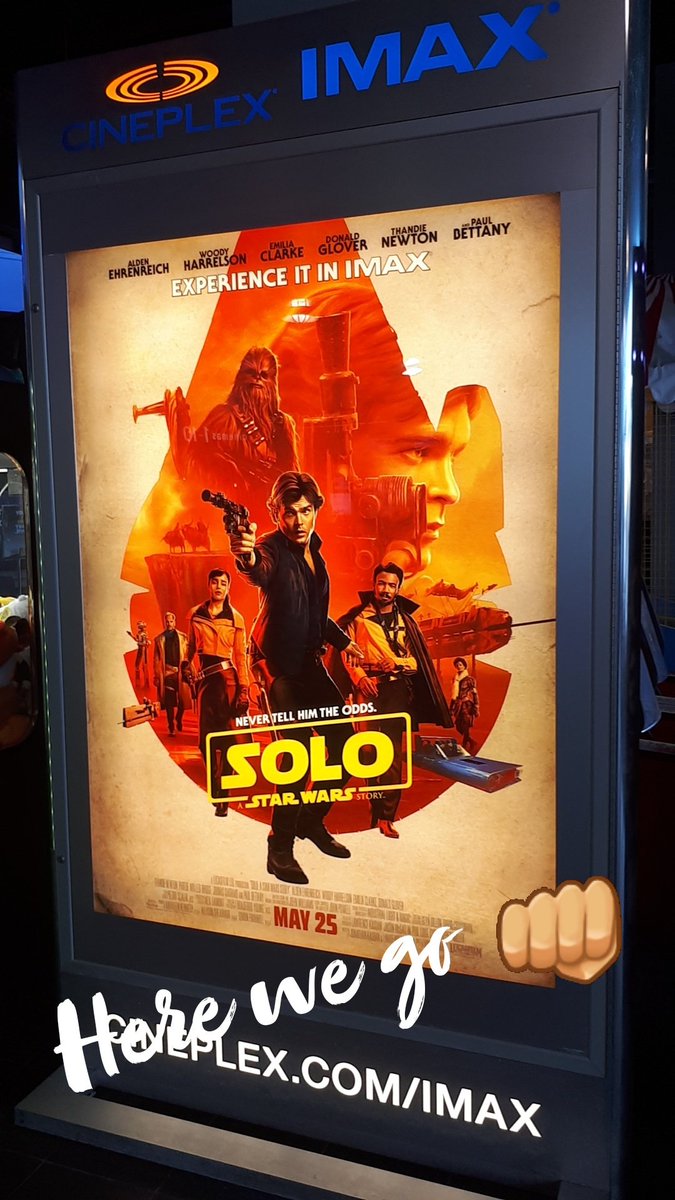 justinfrederic's tweet image. Here we go 👊 #SoloMovie #IMAXexperience @RealRonHoward @starwars