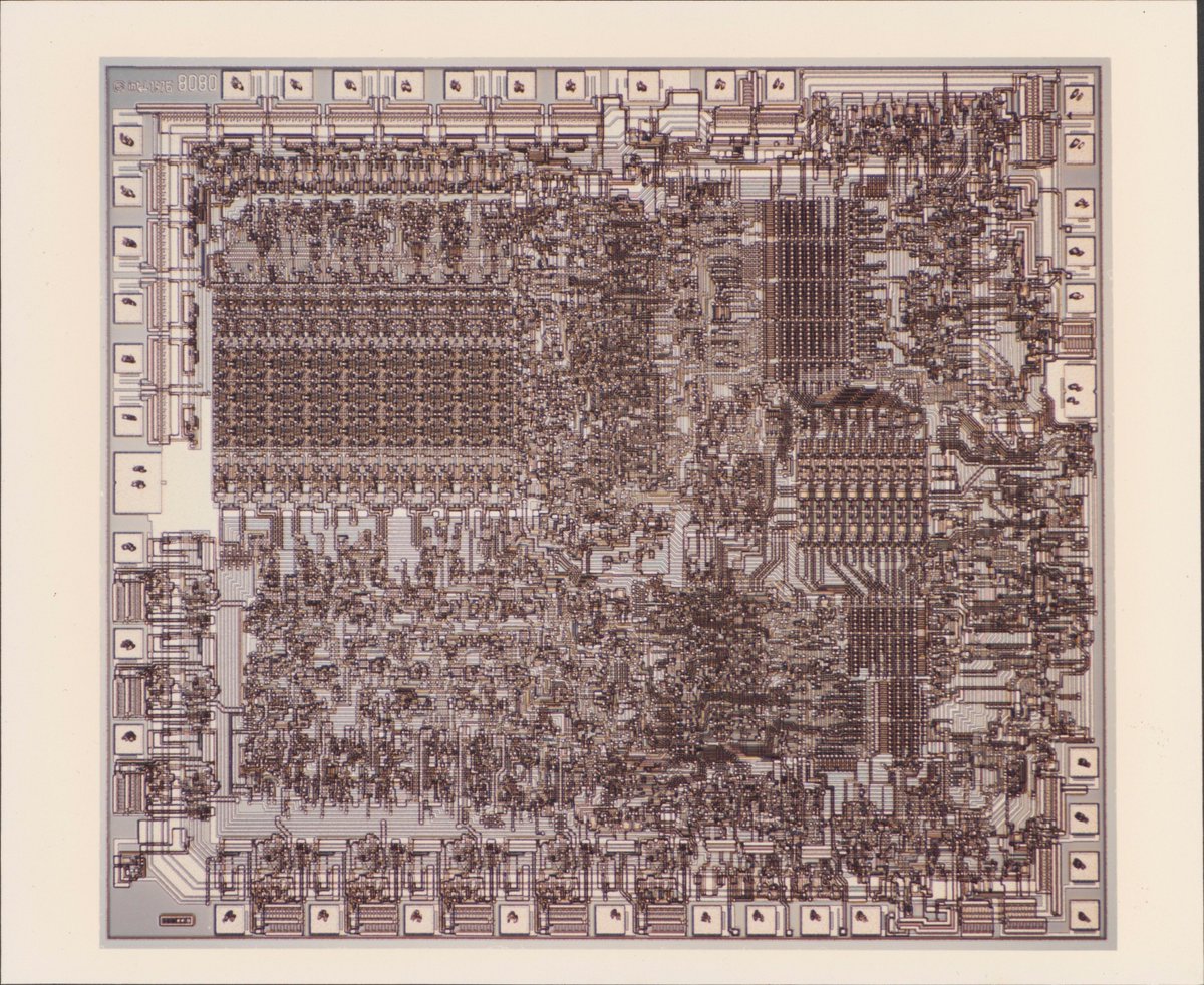 intelnews's tweet photo. Introduced in 1974, with an 8-bit chip capable of 290,000 operations per second, @Intel's 8080 would find its way into thousands of devices and make the proliferation of microprocessors a reality instead of just a possibility: https://t.co/okOHnkrvpN https://t.co/4qMr8kGyYB