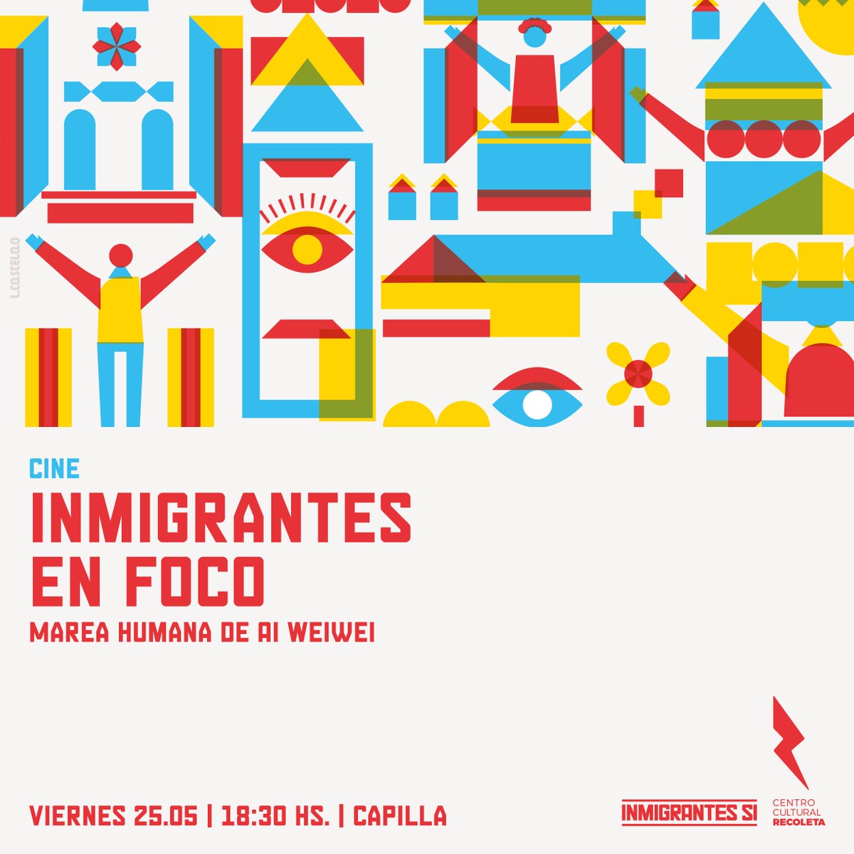 ElRecoleta's tweet photo. El cine tiene mucho para decir sobre la inmigración. Te invitamos a que veas clásicos y grandes historias, con miradas innovadoras. Próxima fecha: Marea Humana de Ai Weiwei.

Viernes 25.05 | 18:30 hs. | Capilla | Gratis
#InmigrantesSí https://t.co/o1dGc3zpdn