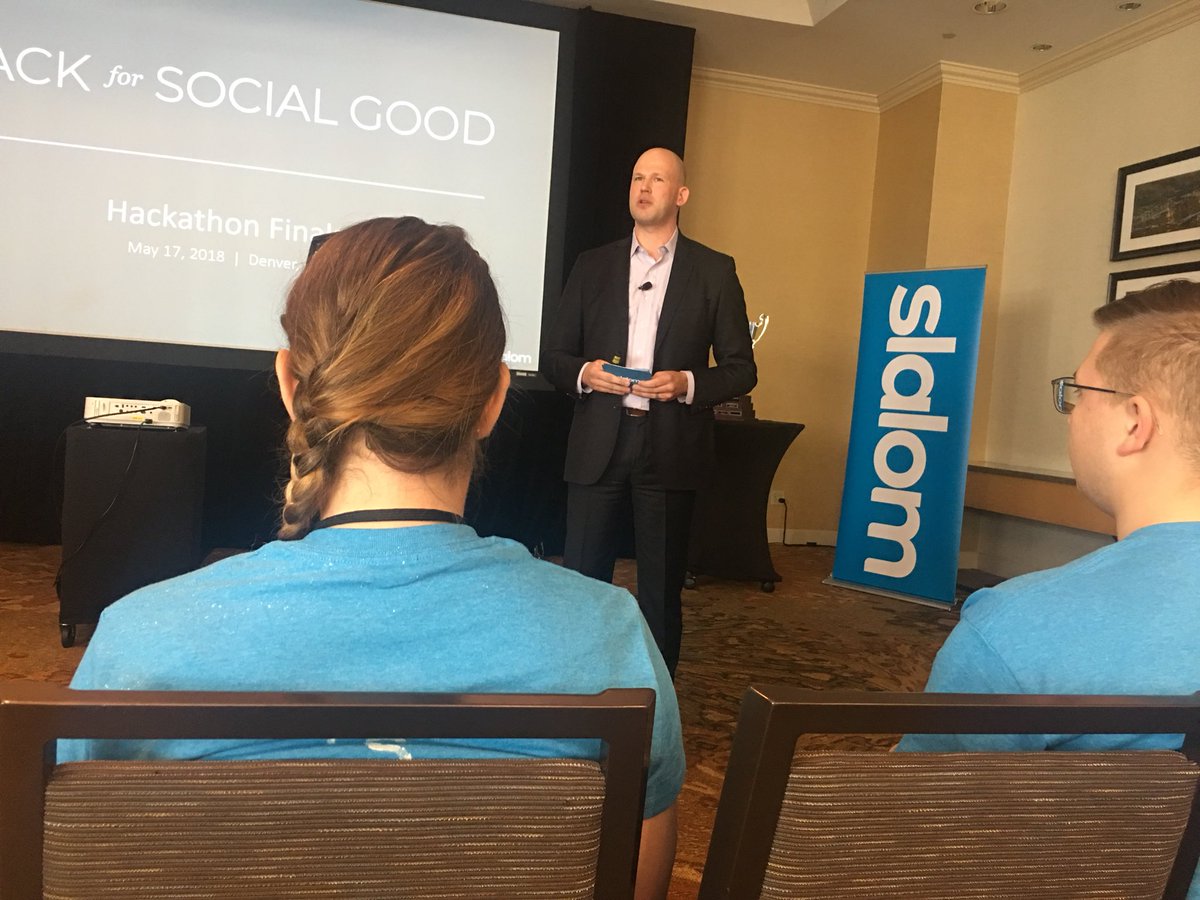 lizmstuart21's tweet photo. Thrilled to hear about the solutions our @Slalom teams worked on #slalomhackathon #loveyourfuture https://t.co/yfCPVWvozS