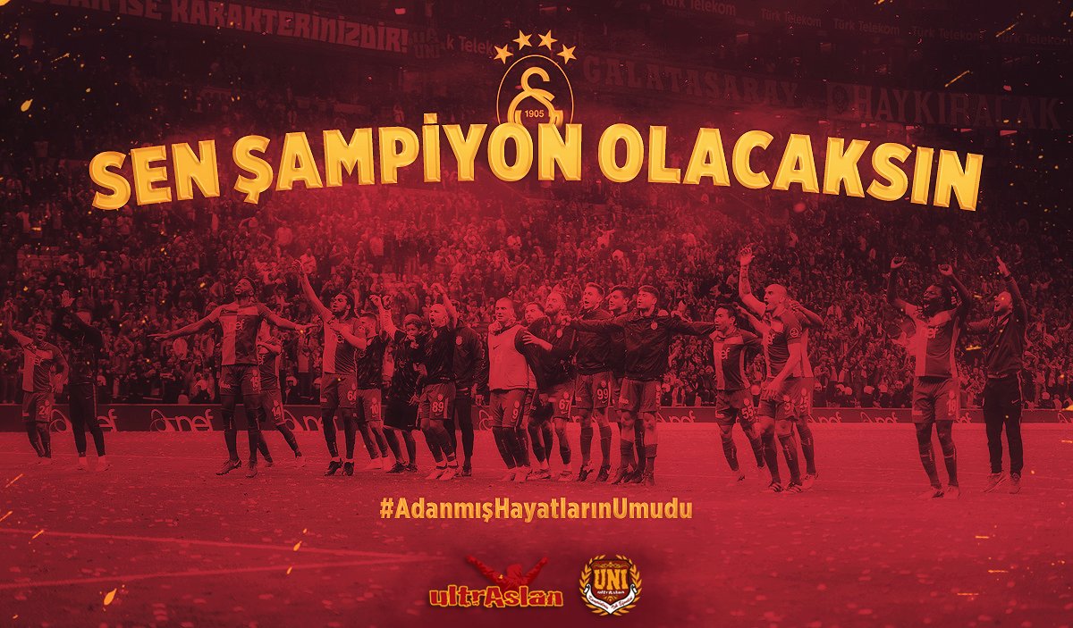 Türkiye ve Kıbrıs'taki tüm temsilciliklerimizin şampiyonluk yolundaki takımımıza son 90 dakika öncesi moral vermek amacıyla hazırladığı çalışmamız birazdan <a href="/ultrAslan/">ultrAslan</a> hesabında ! #AdanmışHayatlarınUmudu #ultrAslan #ultrAslanUNI
