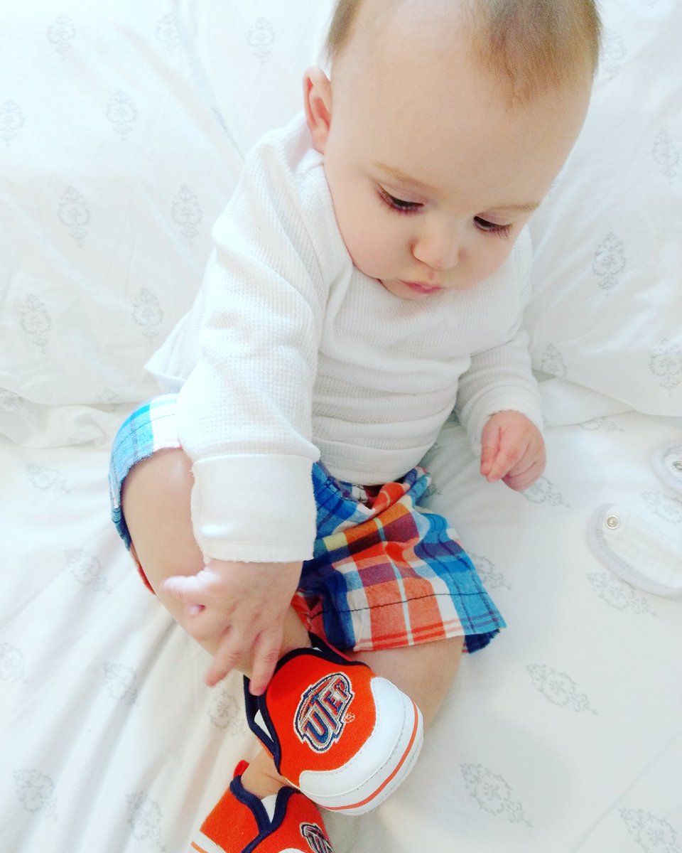 NatassiaPaloma's tweet photo. I think he's digging his new @UTEP shoes :) https://t.co/qIaD2ZMx9L