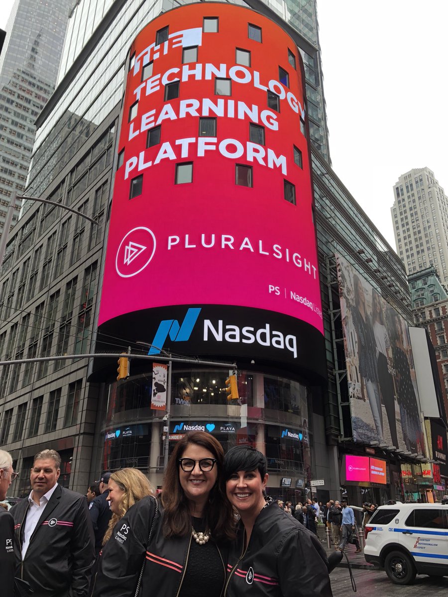 hzynczak's tweet image. Times Square domination. 
Love the brand. 
#PluralsightIPO