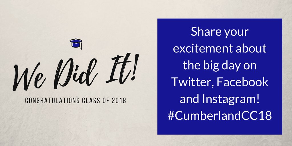 rcsjcumberland's tweet photo. **COMMENCEMENT INFO** There is no severe weather in sight so Commencement 2018 will be held outside! Graduates should arrive on campus by 5 p.m. to check in for the line-up and the ceremony will begin promptly at 6 p.m. Watch LIVE on YouTube here: https://t.co/NVcVwuAceR  #cccnj https://t.co/mBWnivNMfA