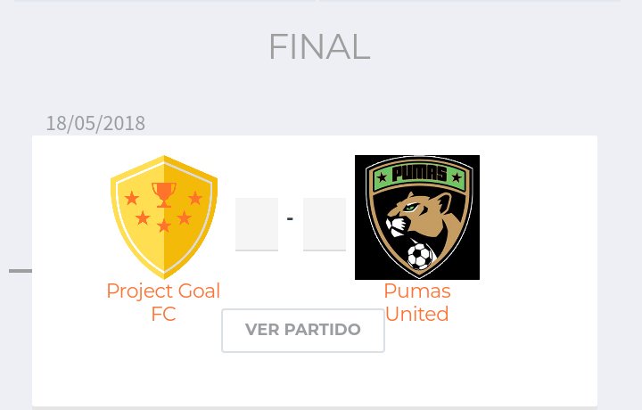 Esta noche tendremos la gran final del torneo "ÑAI QUE PUES" organizado con <a href="/ProPlayerSeries/">10 Grand FIFA</a> 

<a href="/Project_Goal_FC/">Bonifacioh</a> 
               VS
<a href="/PumasUnitedVFO/">Pumas United VFO</a>

El partido sera retransmitido en directo por el canal DE PRUEBA de proplayer con los casters oficiales a las 23:15
OS ESPERAMOS 🤙🤙