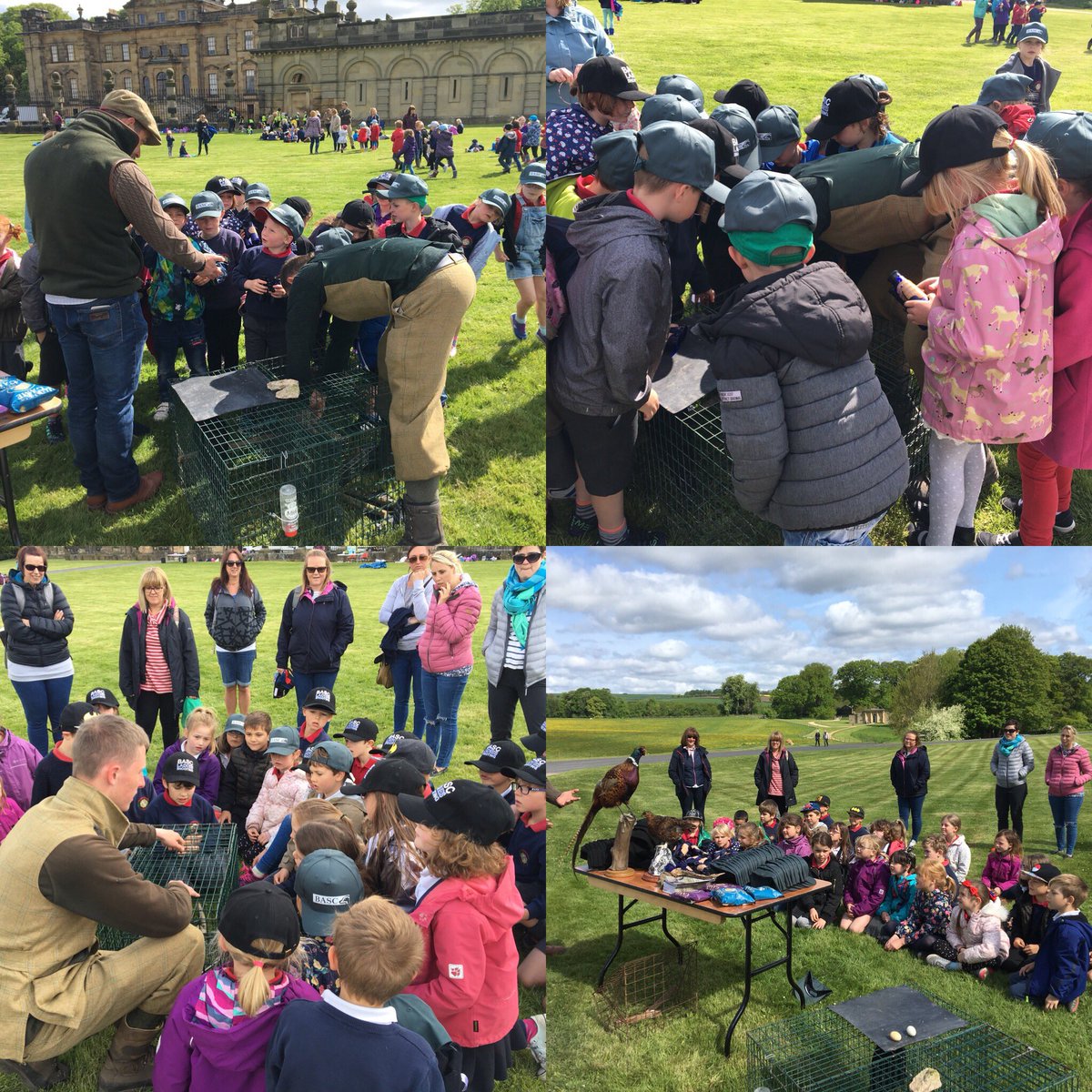 1st day completed at Duncombe Park and 150 school children have had a great educational day out.  I think the photos show that we had a very captive audience and hopefully the children will take at least one good point away with them.