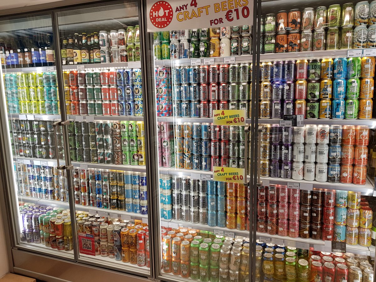 craftcentral's tweet photo. Presenting 94 different beers on offer 4 for €10 including @YellowBellyBeer @TheWhiteHag @metalmanbrewing @FivePointsBrew @BrewdogIreland @SierraNevada @ryeriverbrewing @woodkeybrewing @fourprovinces @hopfullybrewing @GrandCruBeers @fourcorners @WWolfBrewery @troublebrewing https://t.co/p8pLreYs1j