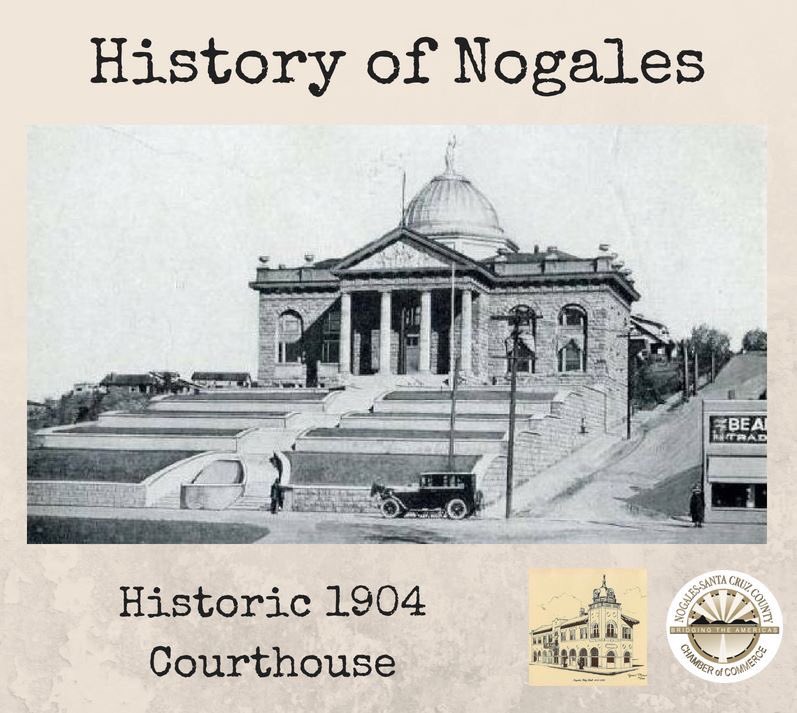pahsmuseum's tweet photo. This week's #ThrowbackThursday feature is on the 1904 Historic Courthouse. Did you know that the the historic Santa Cruz County Courthouse was built in 1904 from tufa stone that was quarried locally in the Nogales area #HistoryOfNogales #PAHS #NogalesArizona https://t.co/BaHgKKxcB9